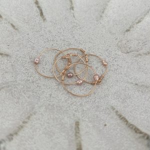 Bague six perle rose