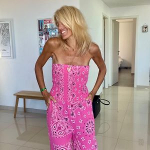 Combi bandeau bandana rose fuschia