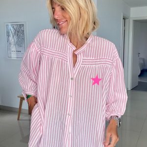 Blouse Iconic oversize rose pastel