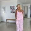 Pantalon bandana rose pastel