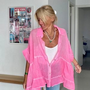 Blouse lolly rose fluo