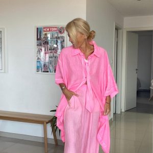 Ensemble carlita rose fluo