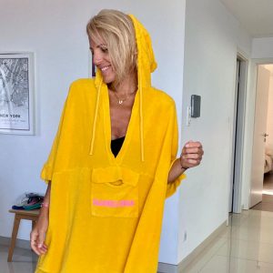 Poncho surf jaune