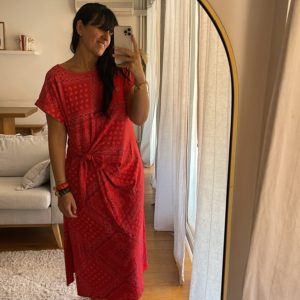 Robe bandana noeud rouge