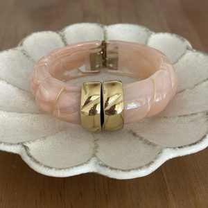 Jonc torsade baby pink