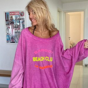 Sweat / robe éponge bardot