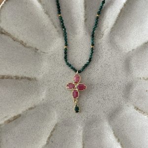 Collier christy pearl green
