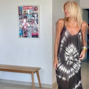 Robe tie & dye chocolat
