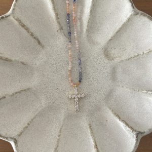 Collier pink & blue