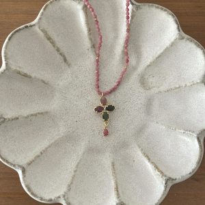 Collier christy stone pink