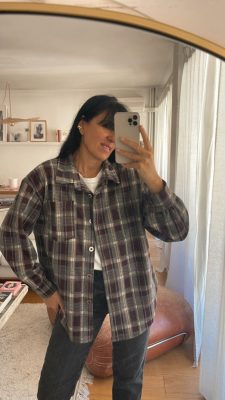 Chemise Texas bordeaux