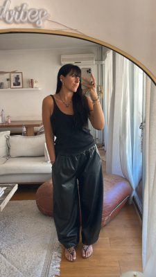 Pantalon simili oversize