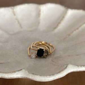 Bague trio noire