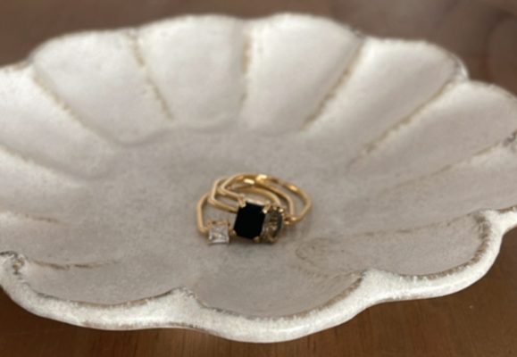 Bague trio noire