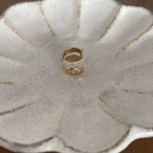 Bague d oreille strass martelée