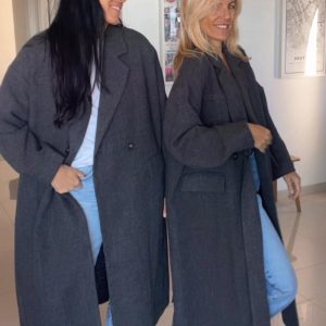 Manteau oversize gris