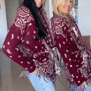 Gilet bandana bordeaux